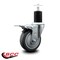 Service Caster 4'' Thermoplastic Rubber Swivel 1-3/4'' Expanding Stem Caster Total Lock Brake SCC-EXTTL20S414-TPRB-134 - alternate 2
